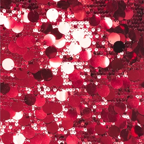 Millie Gown in Bordeaux Red MAJORELLE Red Sequin Strapless Dress - Picture 4 of 5